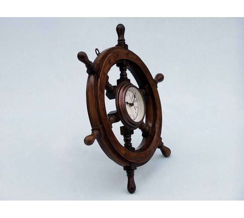 Eberton Wood Wall Clock, Antique Copper