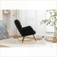 Chaises berçantes pour chambre de bébé & amp; Salon, fauteuil coulissant en tissu noir Teddy | Mousse | Ours en peluche-1191273921