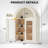 31.5"h Arch Wall Mounted Bathroom Cabinet, Beige-127922683