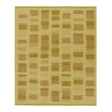 Rug & Kilim’S Scandinavian Style Rug In Gold And Chartreuse Geometric Patterns