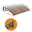 Winado Polycarbonate Gray Cover Door and Window Awning-94004692