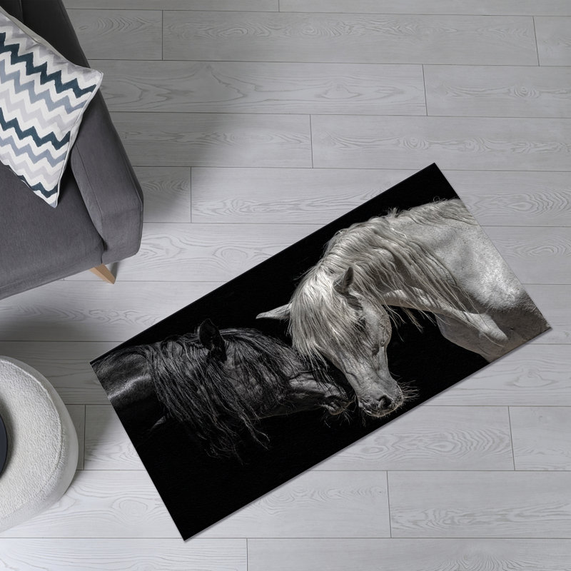 Contemporary Soft Pile Printed Rug with a Mesmerizing Geometric Design Ideal for Adding a Touch of Elegance to Living Spaces