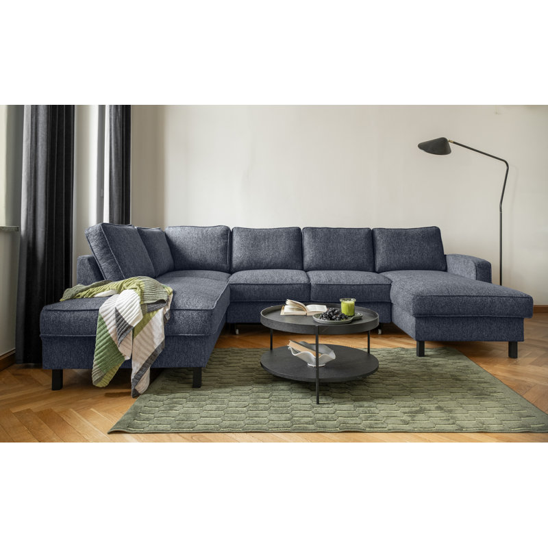 Molly Corner Sofa Bed U-Shape, Left Hand Facing, Navy Blue