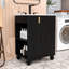 Meuble-lavabo 24 po avec lavabo en céramique, armoire à fermeture en douceur et rangement latéral-114285698