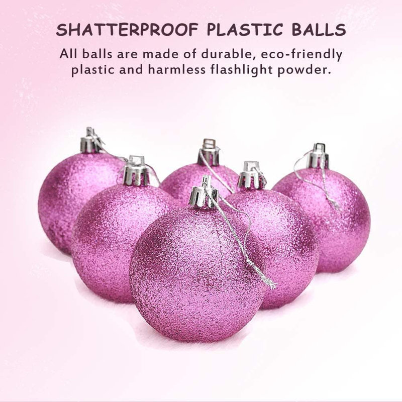 Polyvinyl Chloride (PVC) Bauble, Pink, 5cm H x 5cm W x 5cm D