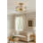 Laia Black 4-Light Water Textured Glass Drum Flush Mount