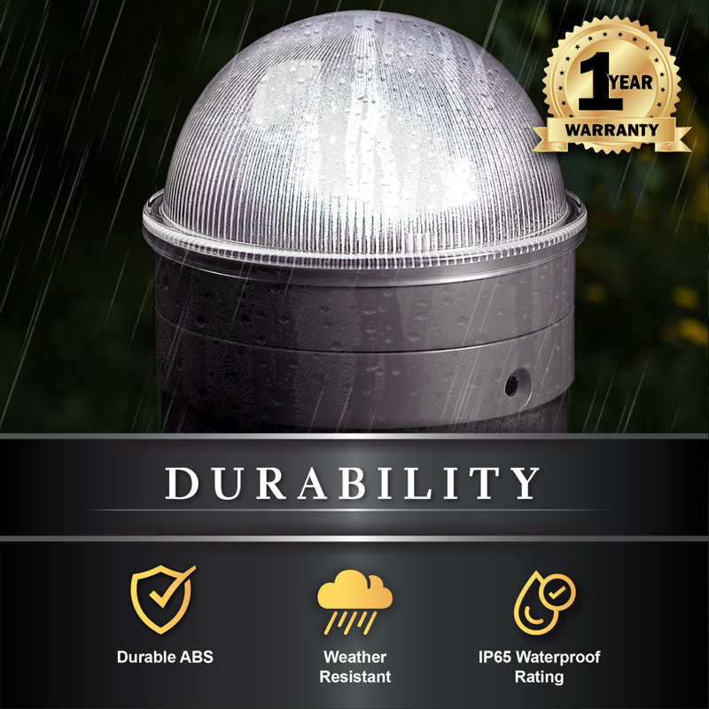 Low Voltage Integrated LED Fence Post Cap Light 3 In. X 3 In. with Base Adapter Included, Silver