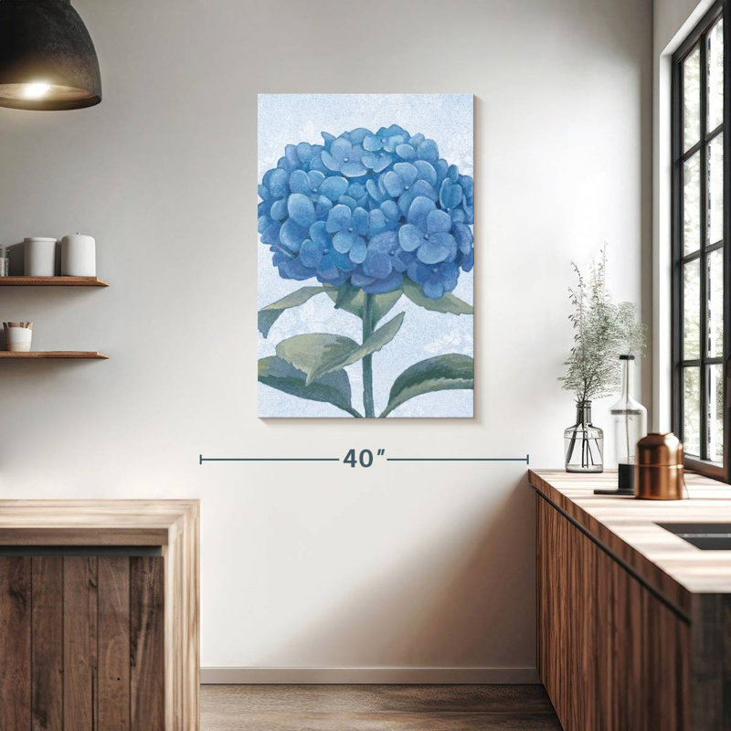 Harnek Blue Hydrangea II, 39" H x 26" W