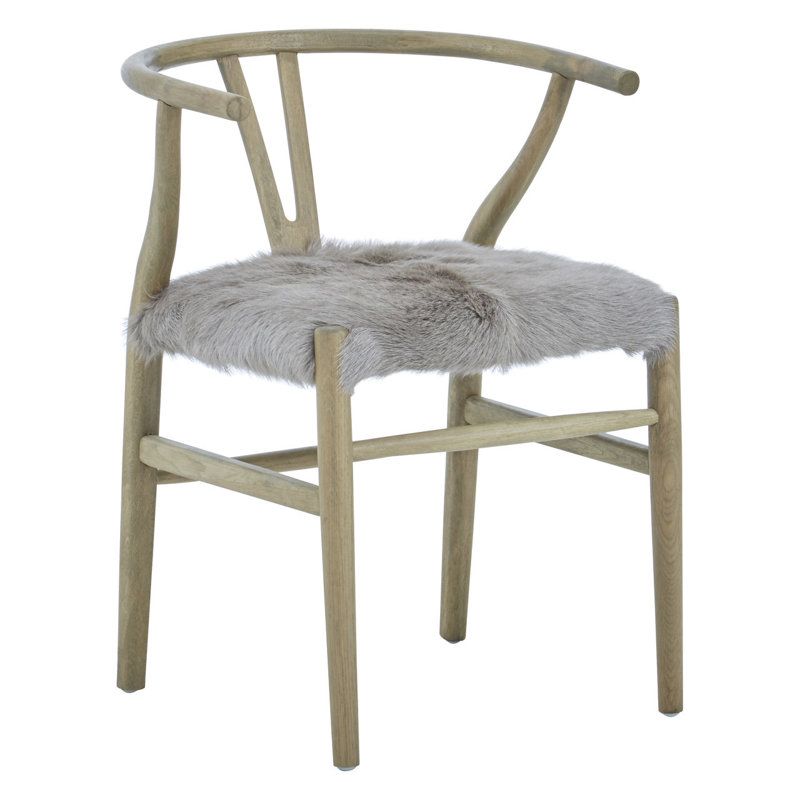 Heer 51cm H Upholstered Slat Back Side Chair in Brown