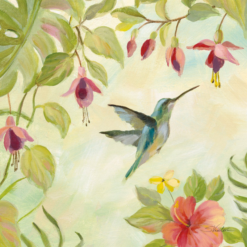 Hummingbirds Song II, H 12 po x l 12 po x P 1,25 po