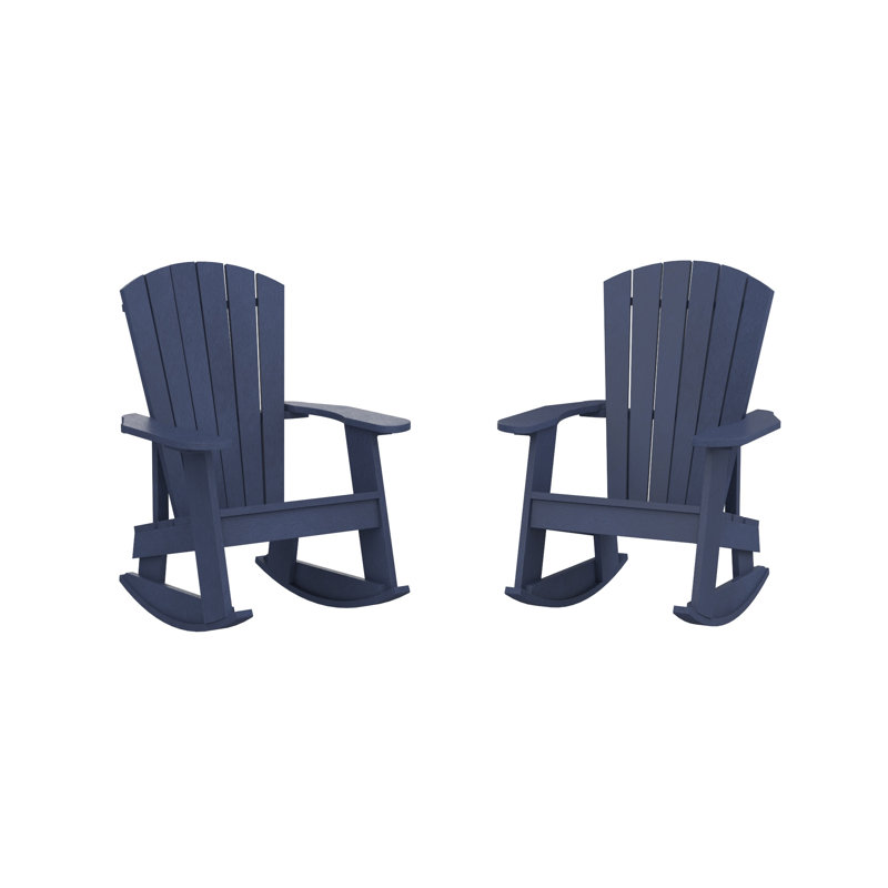Ensemble 2 pièces de chaises berçantes Adirondacks en plastique recyclé