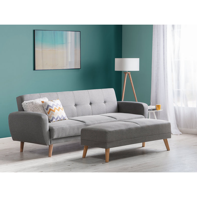 Oundle 128cm Wide Rectangle Standard Ottoman, Grey