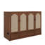 Armoire lit escamotable sophistiquée pour grand lit avec station de charge et grand tiroir de rangement-2050325291
