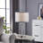 Towley 23.25'' Glass USB Table Lamp Set Brushed Nickel Finish-830307638