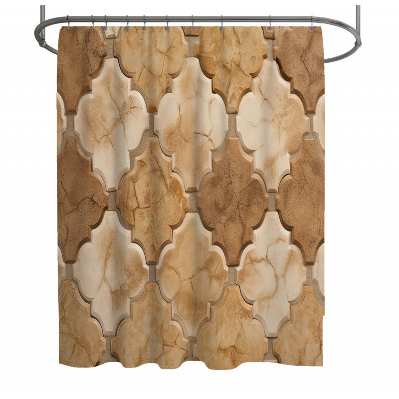 Dalten Ikat Shower Curtain, 93"H x 70"W