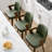 26.4" Mid-Century Modern Upholstered Swivel Counter Height Bar Stool with Walnut Bentwood Frame-1924497553-1924497555