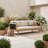 Wooden Patio Sofa with Cushions