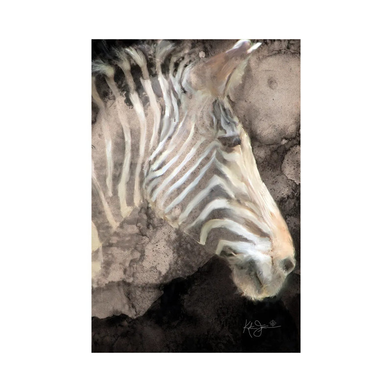 Portrait Of A Zebra by Katrina Jones - Wrapped Canvas Print, 20.32 cm H x 30.48 cm W