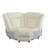 184.5" Off-White Top-Grain Leather 3-Piece Sectional Sofa