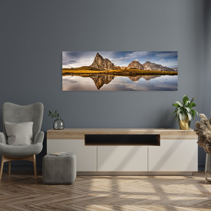 «Majestic Mountain Reflection», 16" H x 48" W