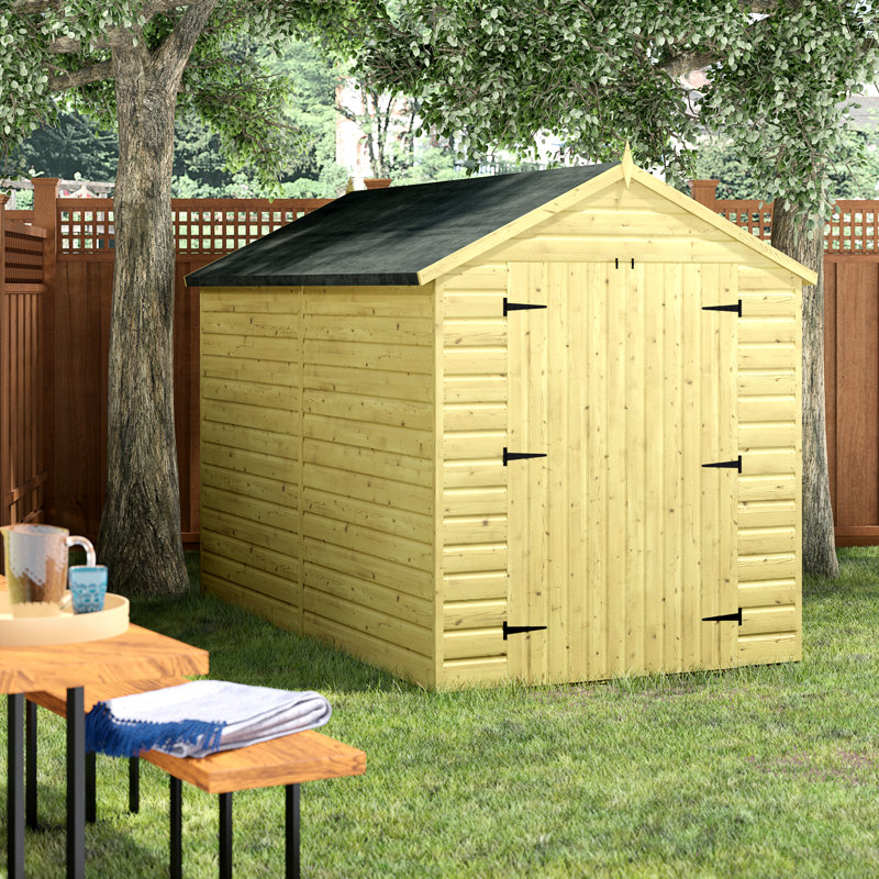 Premier Apex Shiplap Wooden Shed, 6ft. W x 9ft. D