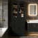 Tall Rheingold Cabinet with Tempered Glass Doors, Adjustable Shelves and Drawer
