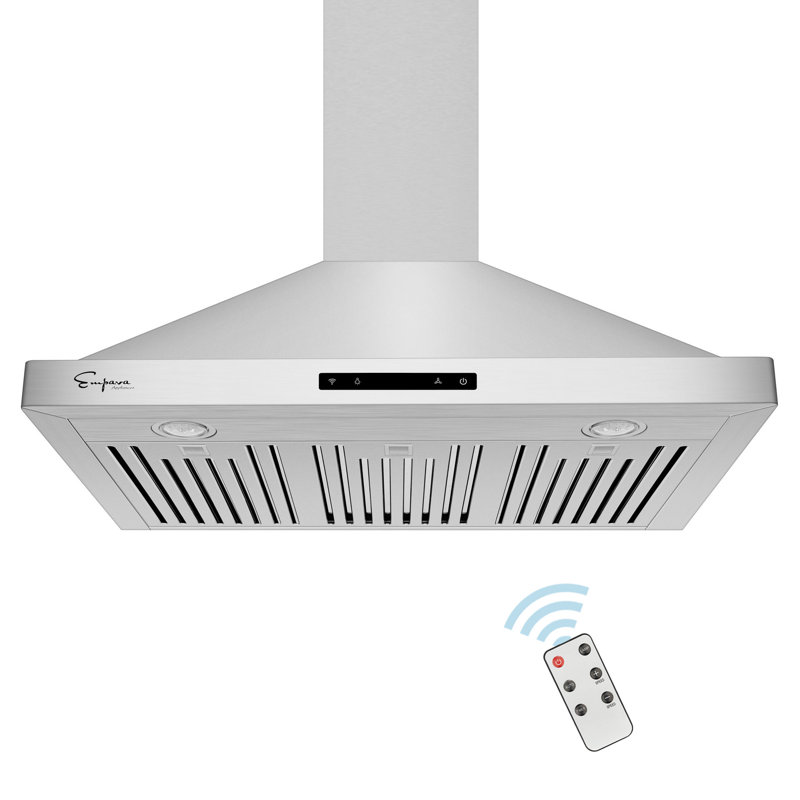 30" Stainless Steel Wall Mount Range Hood with Touch Controls