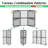  Grid Wall Panels Display Stand - 3pcs with 21 Hooks, 2*5.6ft Display Racks For Vendor Events Art Display Panels Linkable Heavy Duty Floor Standing Movable Retail Display Stand