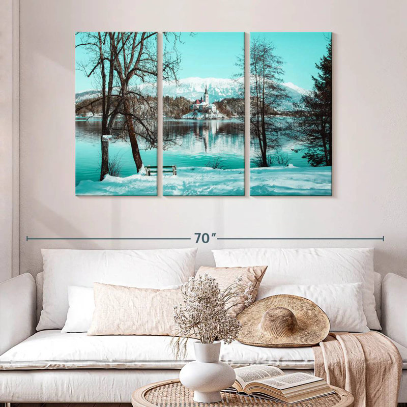 Alvord Castle And Bled Island Lake, 32" H x 50" W