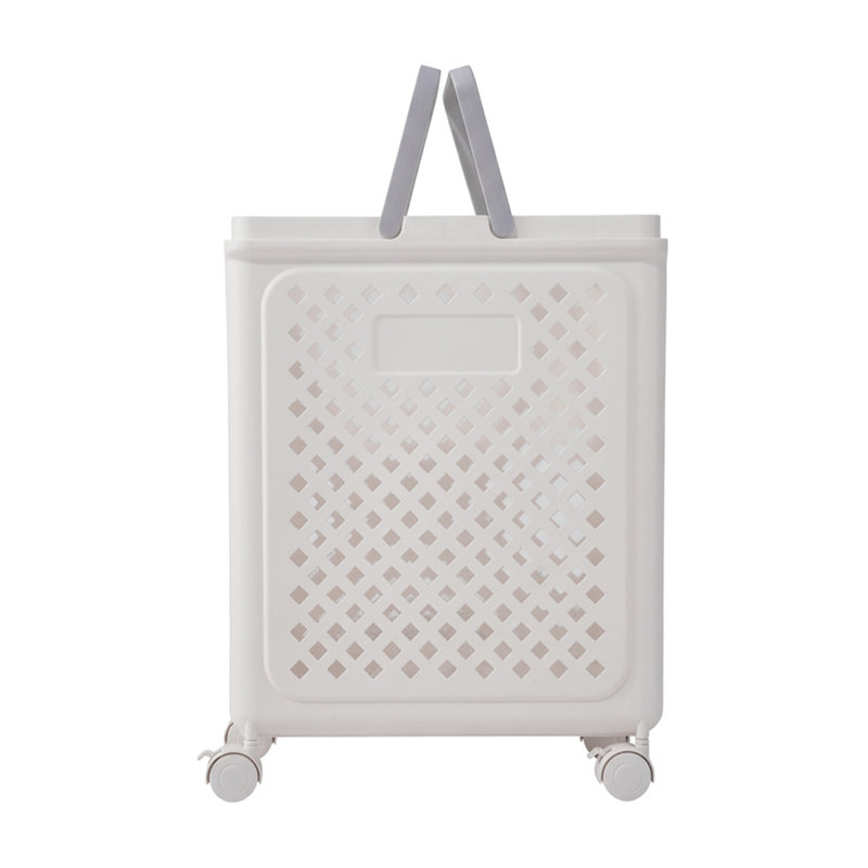 Decorative Basket, 47cm H x 35cm W x 18cm D, White