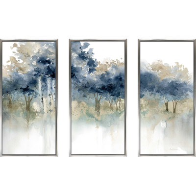 Waters Edge - 3 Piece Floater Frame Print on Canvas