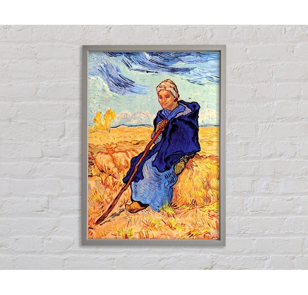 Van Gogh Die Hirtin Gerahmter Druck