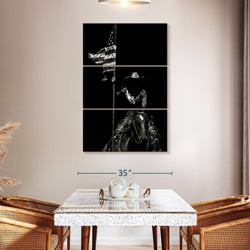 Lelar Scratchboard Rodeo VI, H 50 po x l 32 po