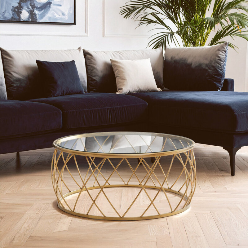 Leyla Frame Coffee Table, Gold