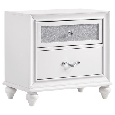 Barzini 2-Drawer Nightstand White