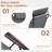 Folding Patio Chairs Set Of 2, Outdoor Lawn Chair, 5 Level Adjustable Teslin Back, Removable Headrest, Ergonomic Armrest, Foot Pad, All Weather For Camping, Garden, Pool, Yard, 300Lbs(Gray And Black)-691943667