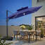Parasol de patio rectangulaire en porte-à-faux avec lumières à DEL et base lestée 9 x 11 pi Wasif-128709717