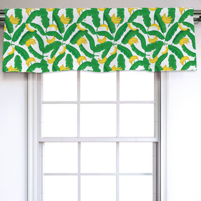 Sateen Floral Ruffled Window Valance