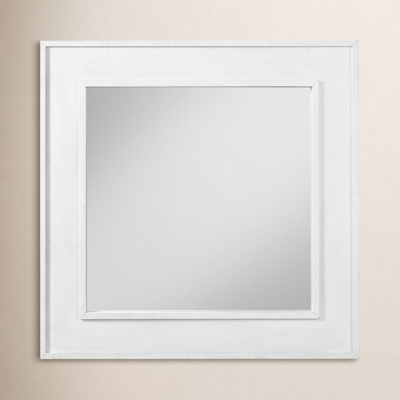 Miroir biseauté Bilbrook, Blanc