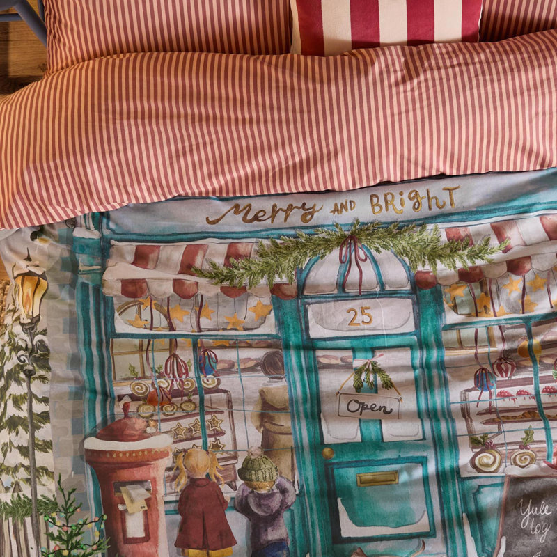 Merry & Bright No Pattern Duvet Cover Set, Double Duvet Cover + 2 Standard Pillowcases
