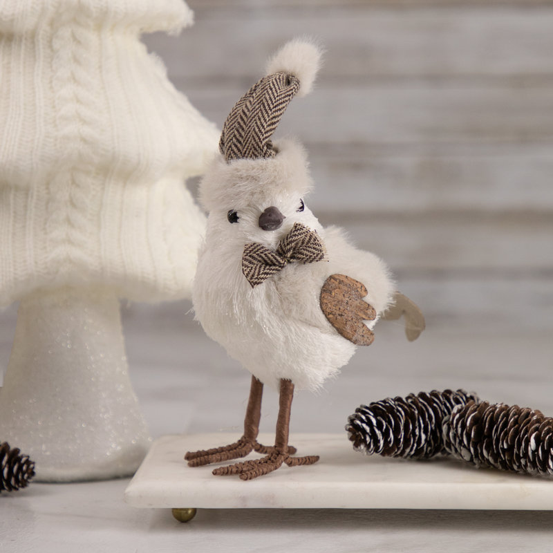 Figurine de Noël 10 po avec chapeau d'hiver scintillant