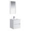 Ensemble de meuble-lavabo mural simple 20 po avec miroir Oquendo-26910542