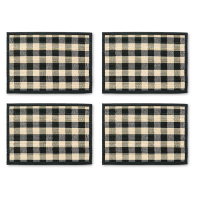 Woven Check Straw Placemats