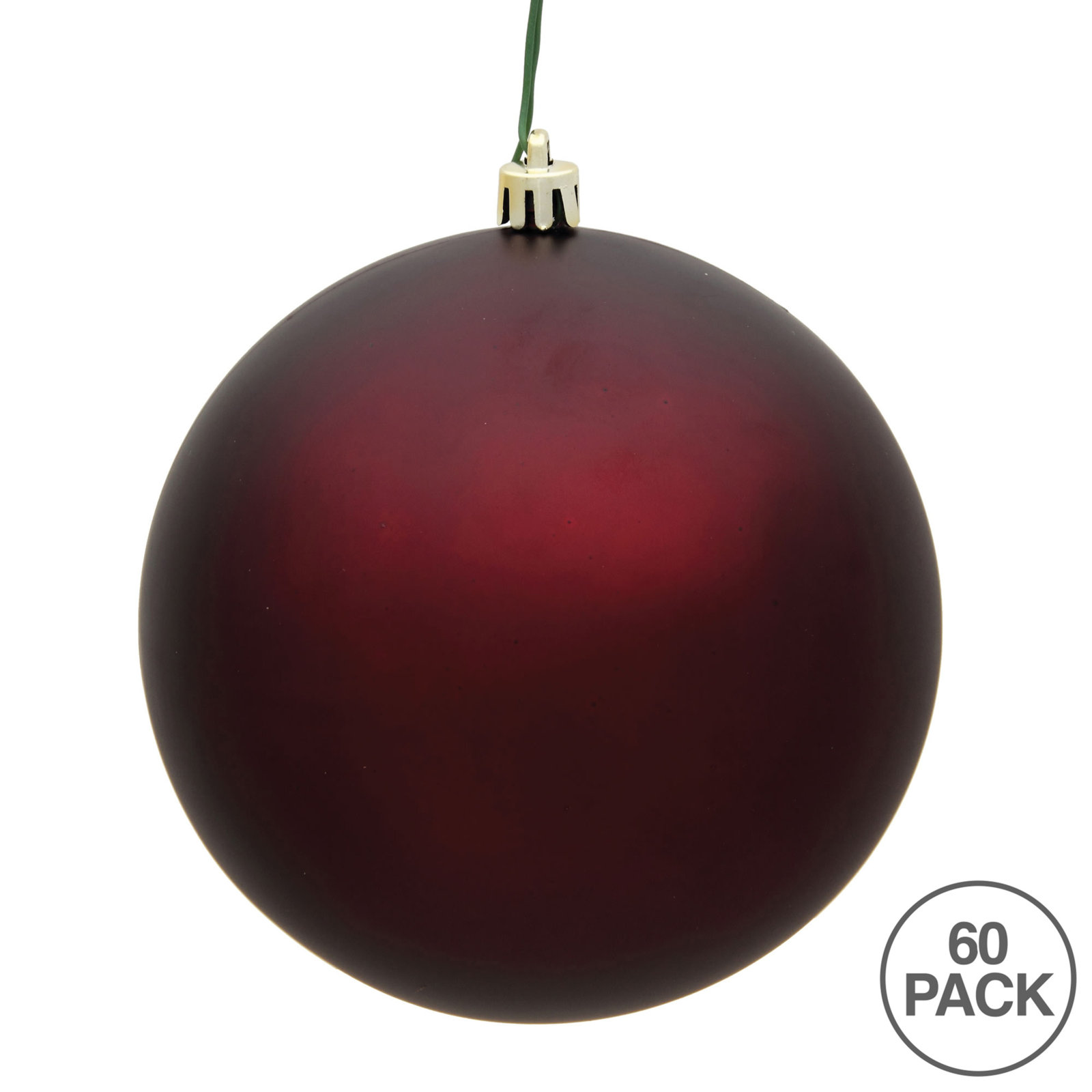 Holiday Décor Ball Ornament, Matte Burgundy