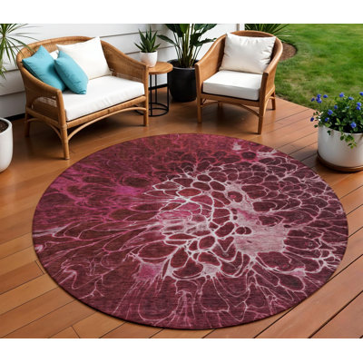 Tapis d'intérieur rond 8 pi Merlot Blush