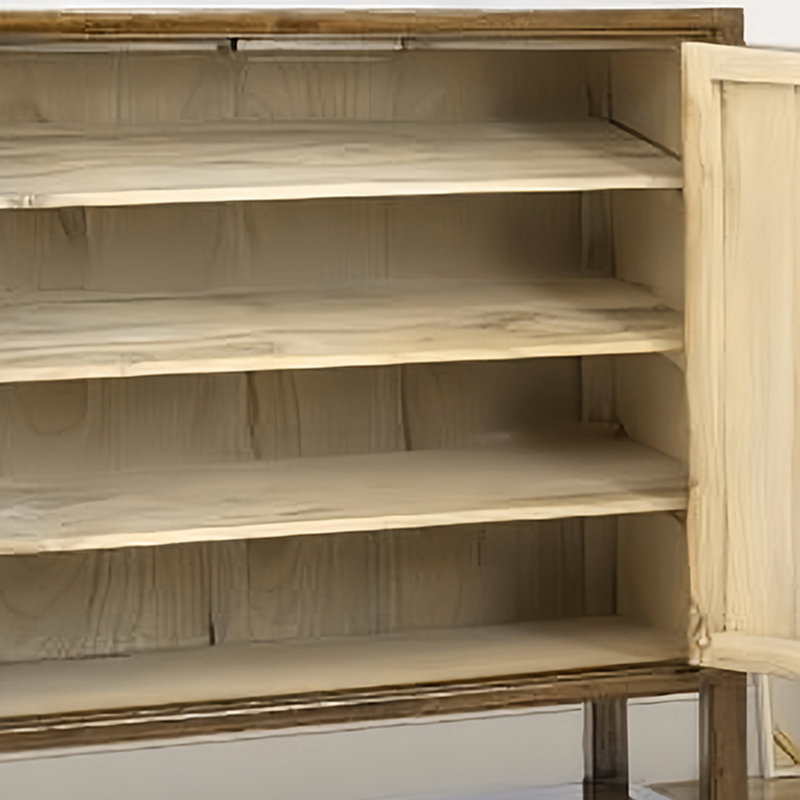 16 - Pair Solid Wood Shoe Storage Cabinet, Yellow
