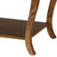 Table de bout élégante à 2 tablettes en noyer avec repose-pieds stable