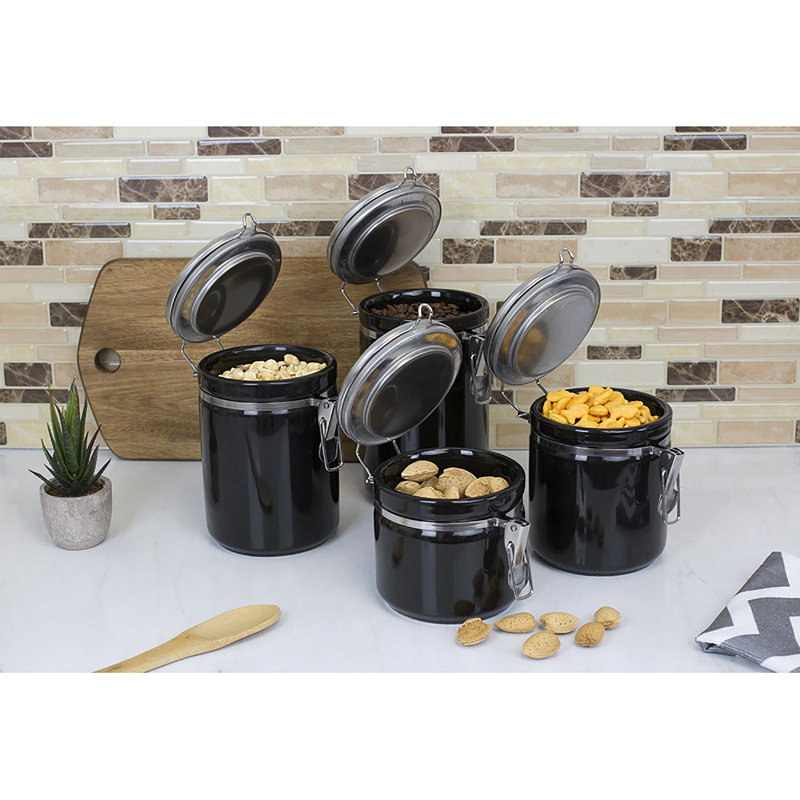 Ensemble de pots de cuisine 4 pièces, Noir