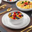 32 Pieces Dinnerware Set, Round Plate, Vertical Edge, Plain White With Black Border, Dinner Plate, Dessert Plate, Bowl And Soup Plate, Serve For 8 Person, Microwave Friendly And Dishwasher Friendly-108503960
