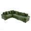 Canapé modulaire Cloud - convertible, siège profond, accoudoirs très larges, 10 coussins décoratifs - vert-129466792